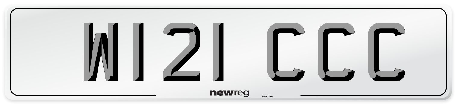 W121 CCC Number Plate from New Reg